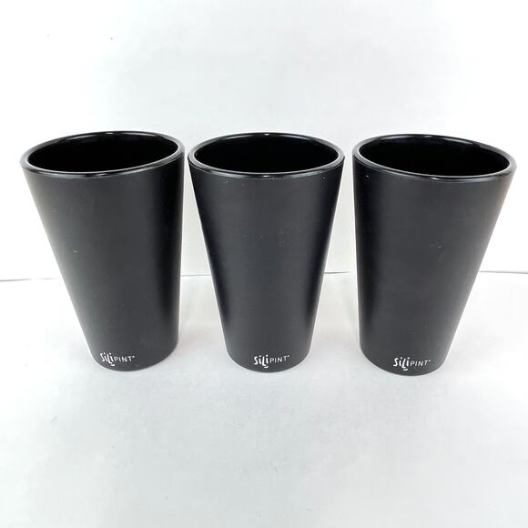 Silipint Silicone Pint Glasses Unbreakable Reusable 16 Ounce Cups Set of 3 - Picture 1 of 5